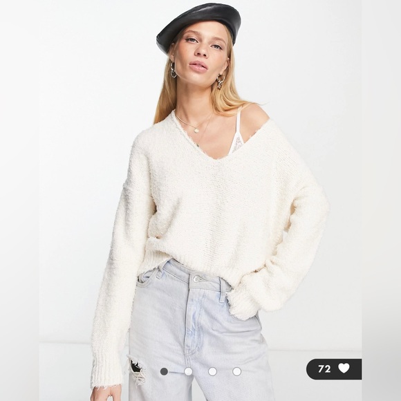 𝓯𝓹 Free People ~ Serendipity V-Neck Sweater - Picture 1 of 8
